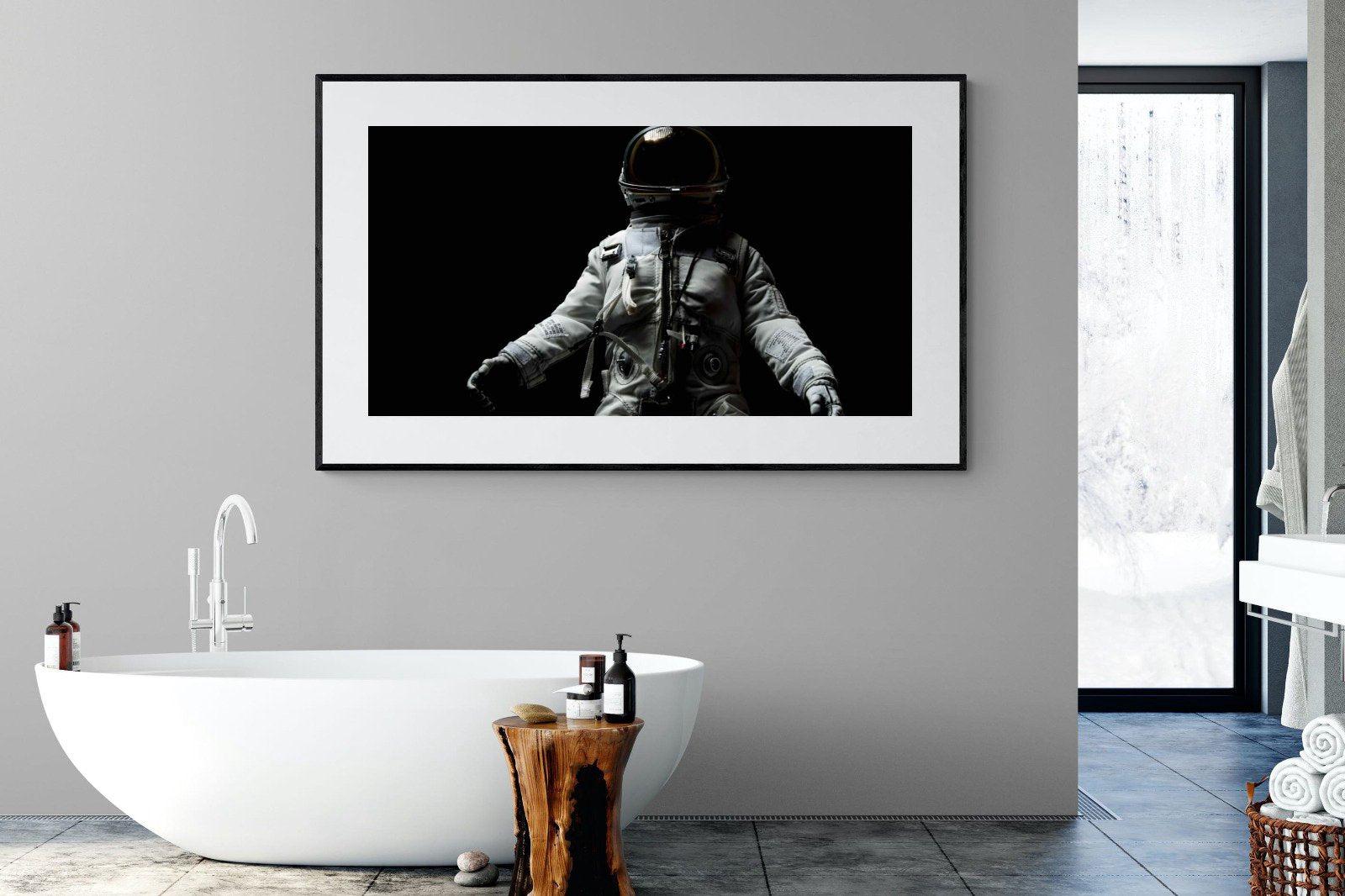 Space Walk-Wall_Art-180 x 110cm-Framed Print-Black-Pixalot