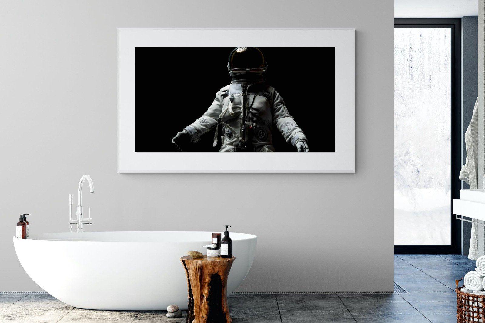 Space Walk-Wall_Art-180 x 110cm-Framed Print-White-Pixalot