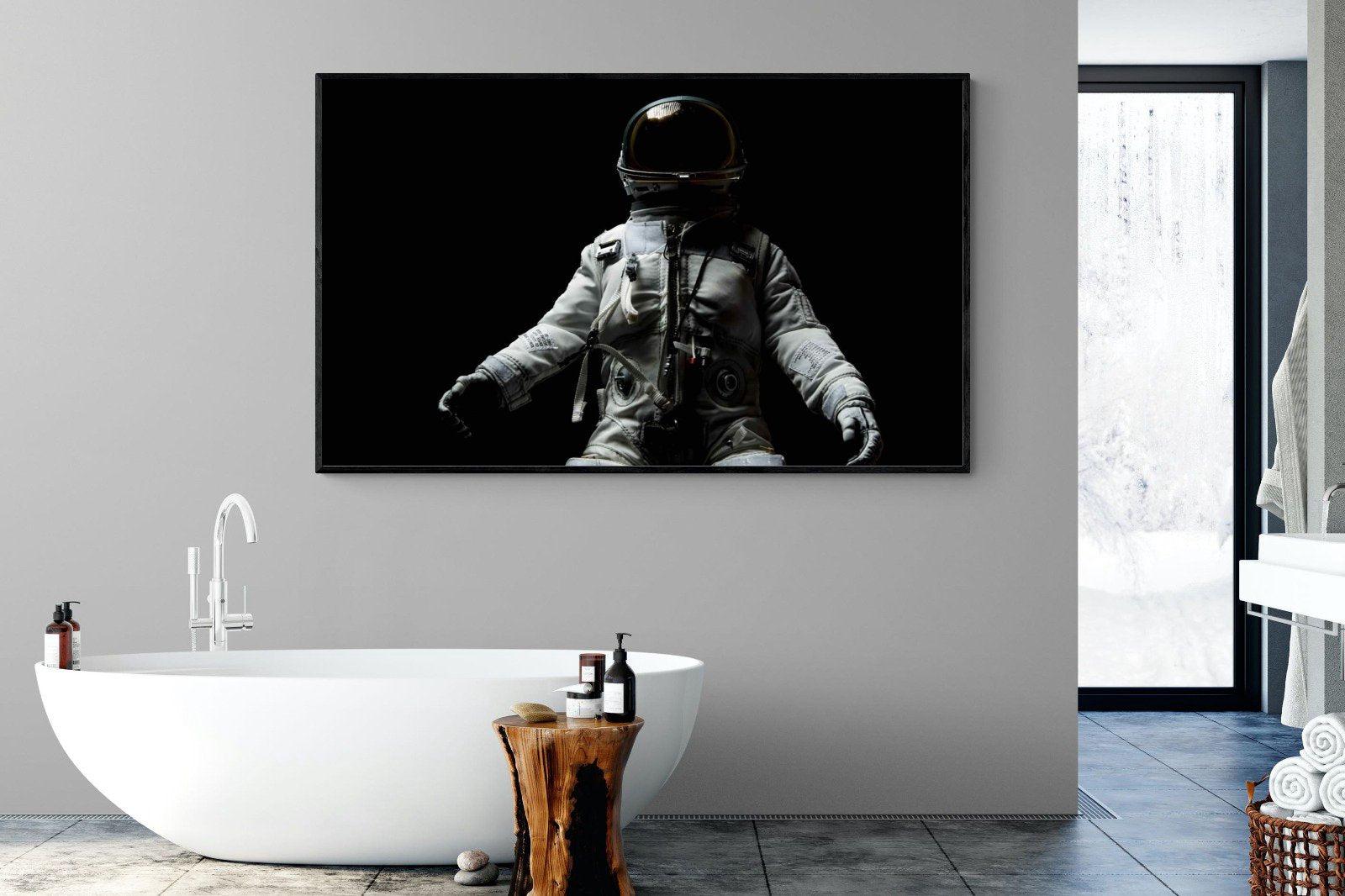 Space Walk-Wall_Art-180 x 110cm-Mounted Canvas-Black-Pixalot