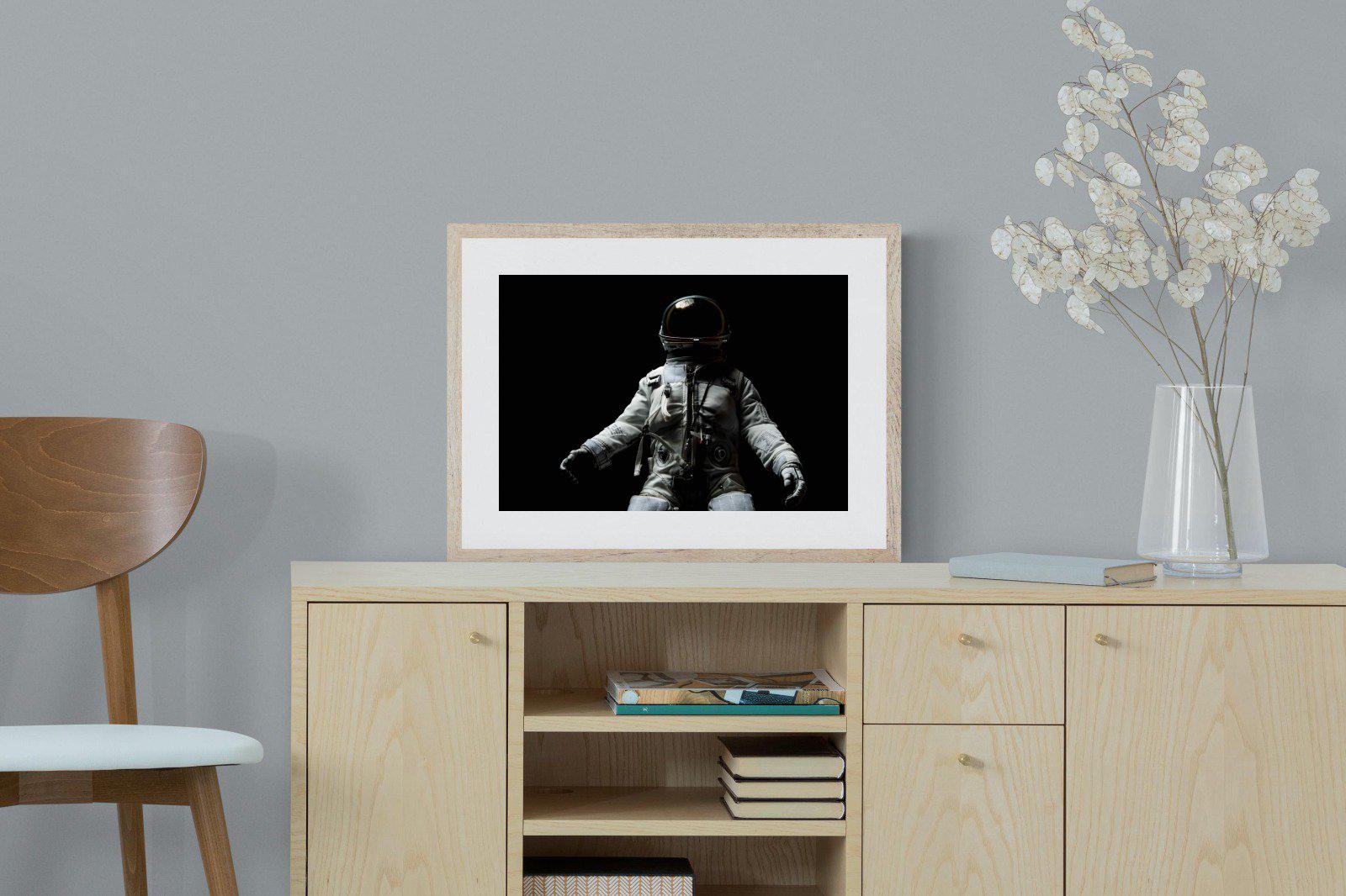 Space Walk-Wall_Art-60 x 45cm-Framed Print-Wood-Pixalot