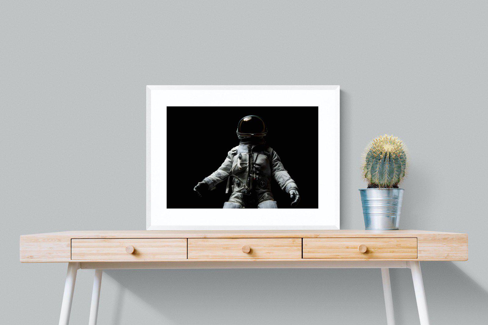 Space Walk-Wall_Art-80 x 60cm-Framed Print-White-Pixalot