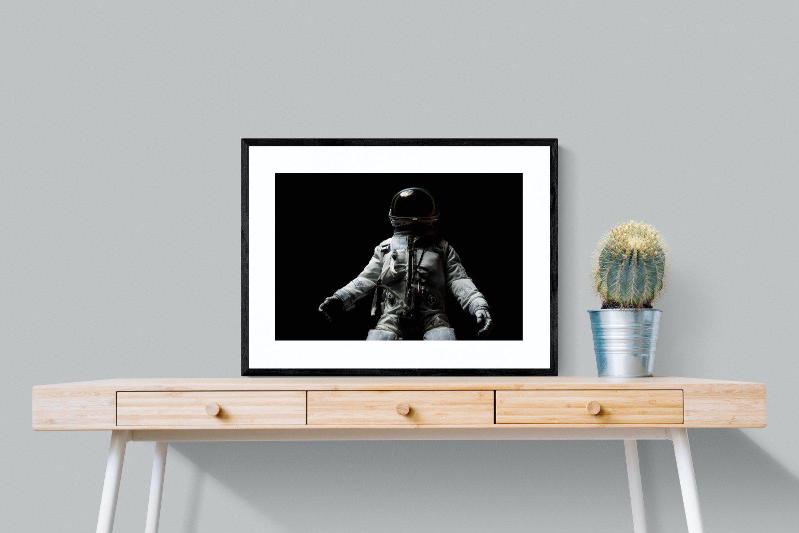 Space Walk-Wall_Art-80 x 60cm-Framed Print-Black-Pixalot