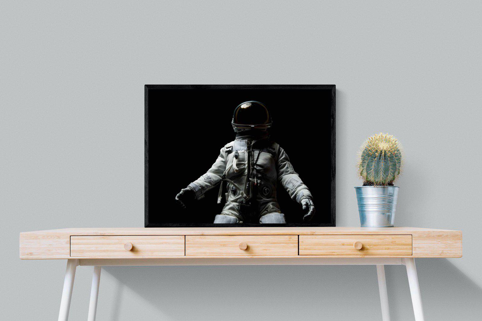Space Walk-Wall_Art-80 x 60cm-Mounted Canvas-Black-Pixalot