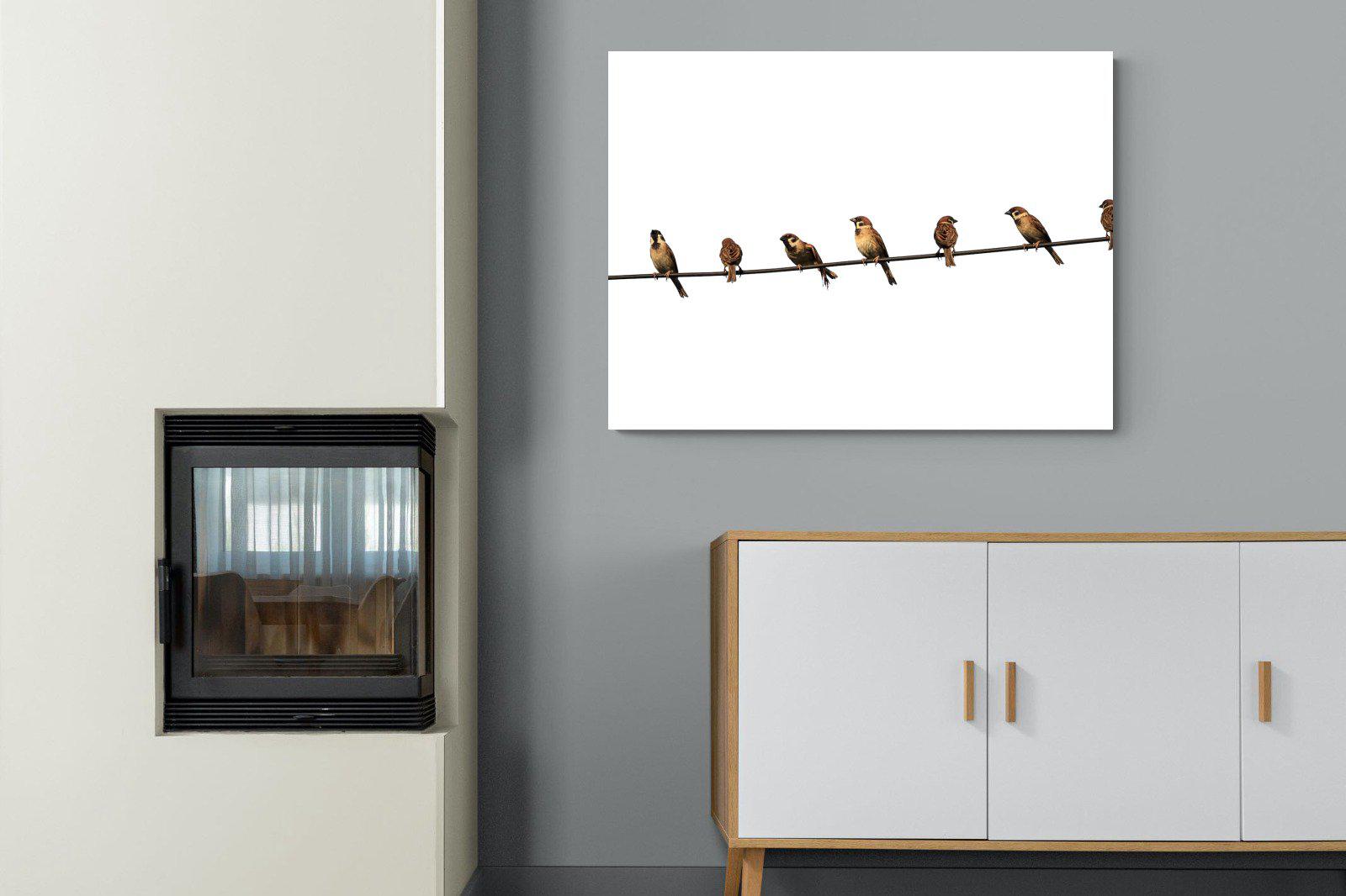 Sparrows-Wall_Art-100 x 75cm-Mounted Canvas-No Frame-Pixalot