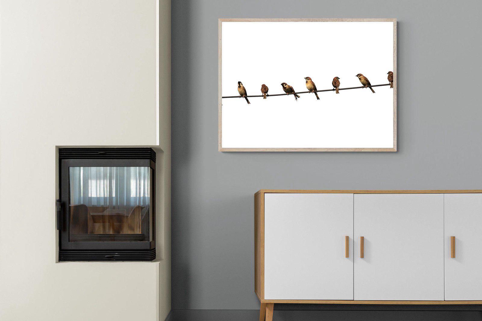 Sparrows-Wall_Art-100 x 75cm-Mounted Canvas-Wood-Pixalot