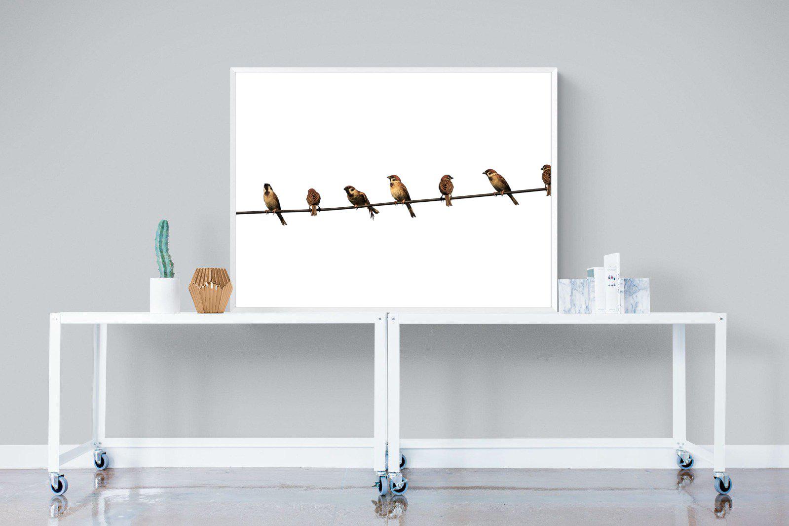 Sparrows-Wall_Art-120 x 90cm-Mounted Canvas-White-Pixalot
