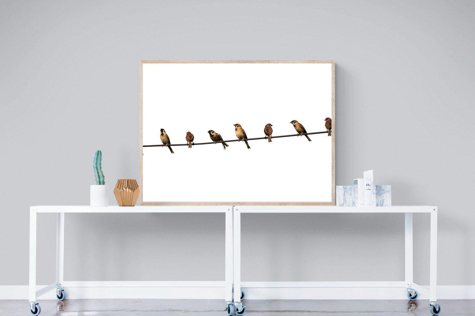 Sparrows-Wall_Art-120 x 90cm-Mounted Canvas-Wood-Pixalot