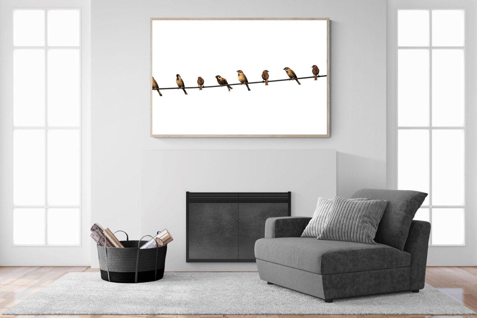 Sparrows-Wall_Art-150 x 100cm-Mounted Canvas-Wood-Pixalot