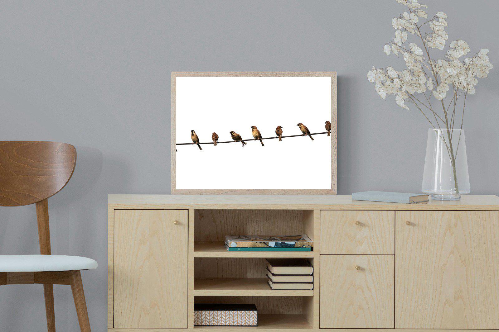 Sparrows-Wall_Art-60 x 45cm-Mounted Canvas-Wood-Pixalot