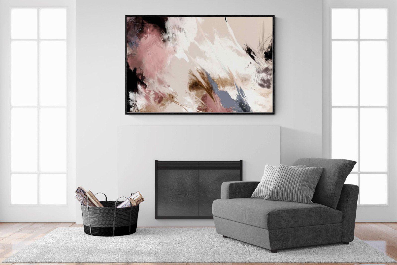 Splash Clouds-Wall_Art-150 x 100cm-Mounted Canvas-Black-Pixalot