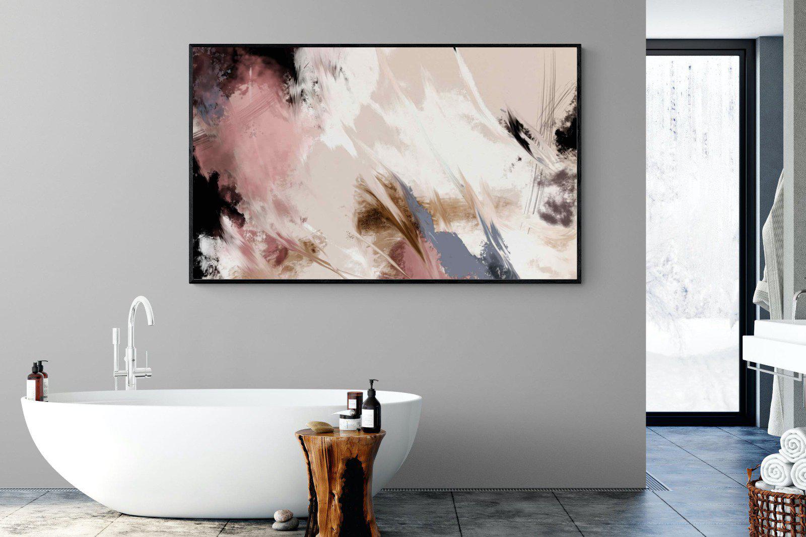 Splash Clouds-Wall_Art-180 x 110cm-Mounted Canvas-Black-Pixalot