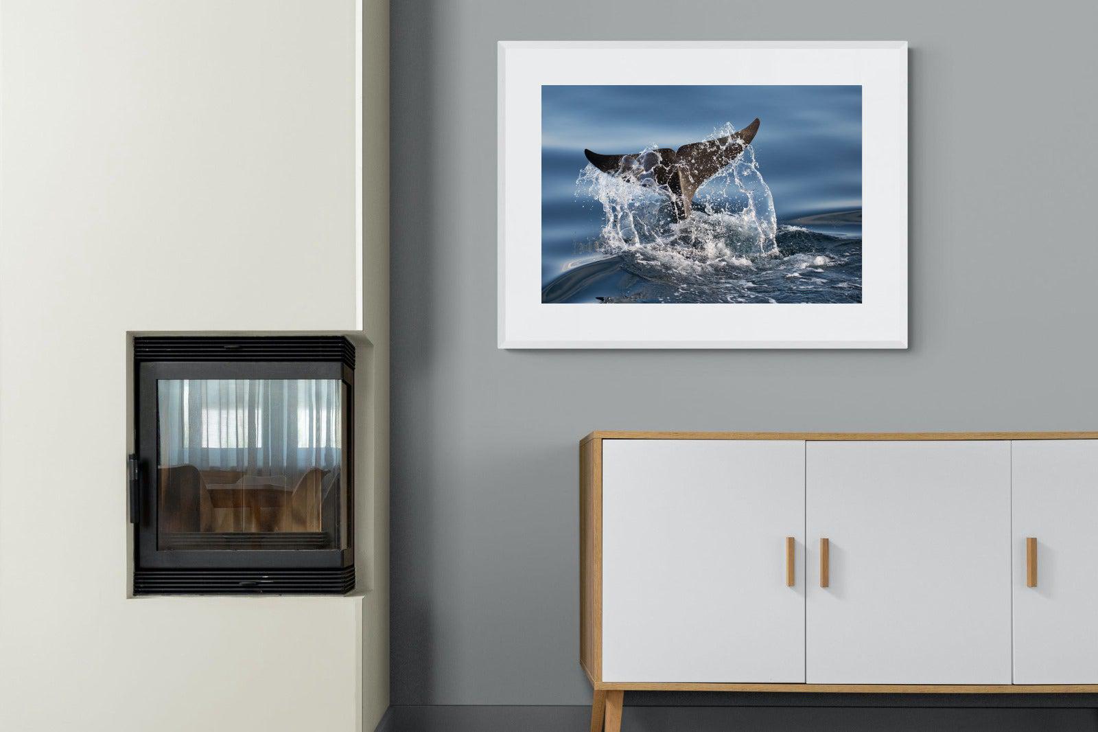 Splash-Wall_Art-100 x 75cm-Framed Print-White-Pixalot