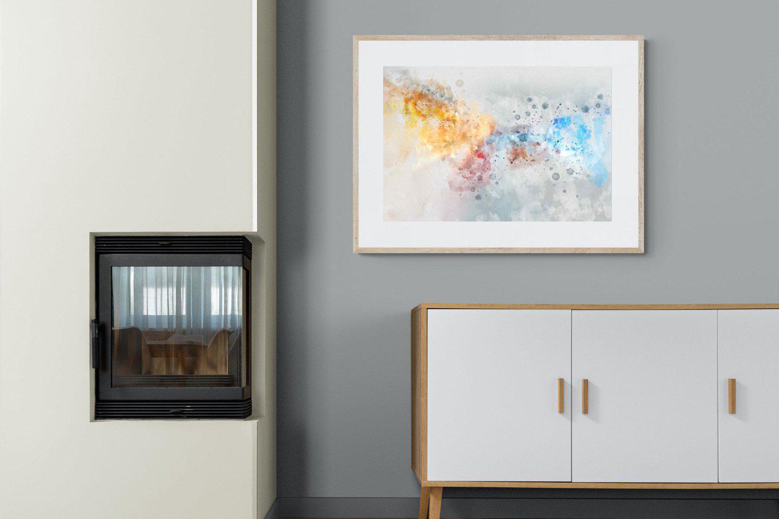 Splatter-Wall_Art-100 x 75cm-Framed Print-Wood-Pixalot