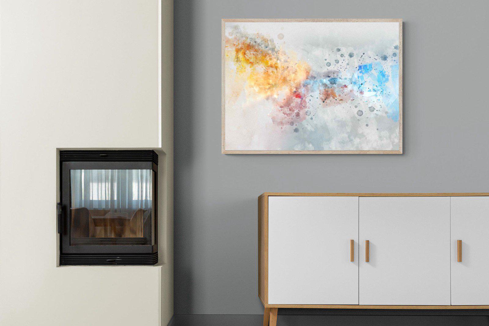 Splatter-Wall_Art-100 x 75cm-Mounted Canvas-Wood-Pixalot