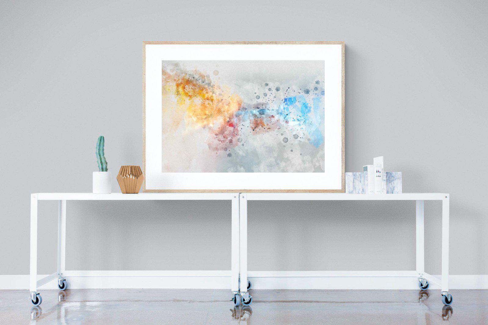 Splatter-Wall_Art-120 x 90cm-Framed Print-Wood-Pixalot