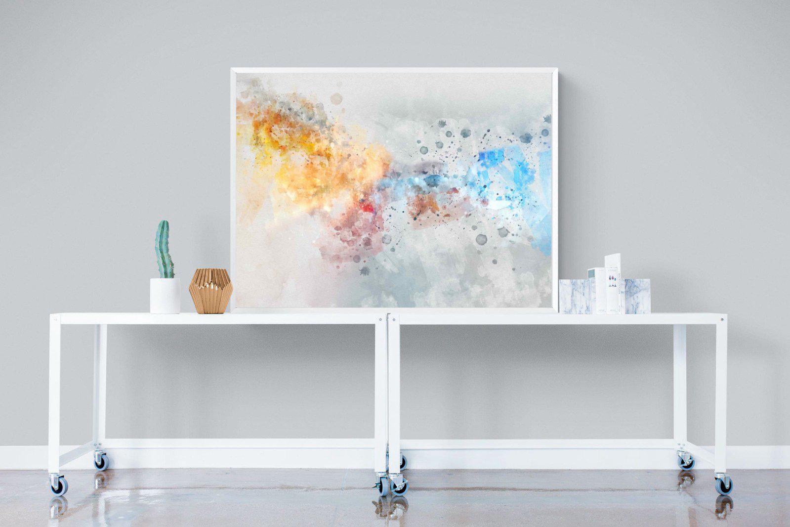 Splatter-Wall_Art-120 x 90cm-Mounted Canvas-White-Pixalot
