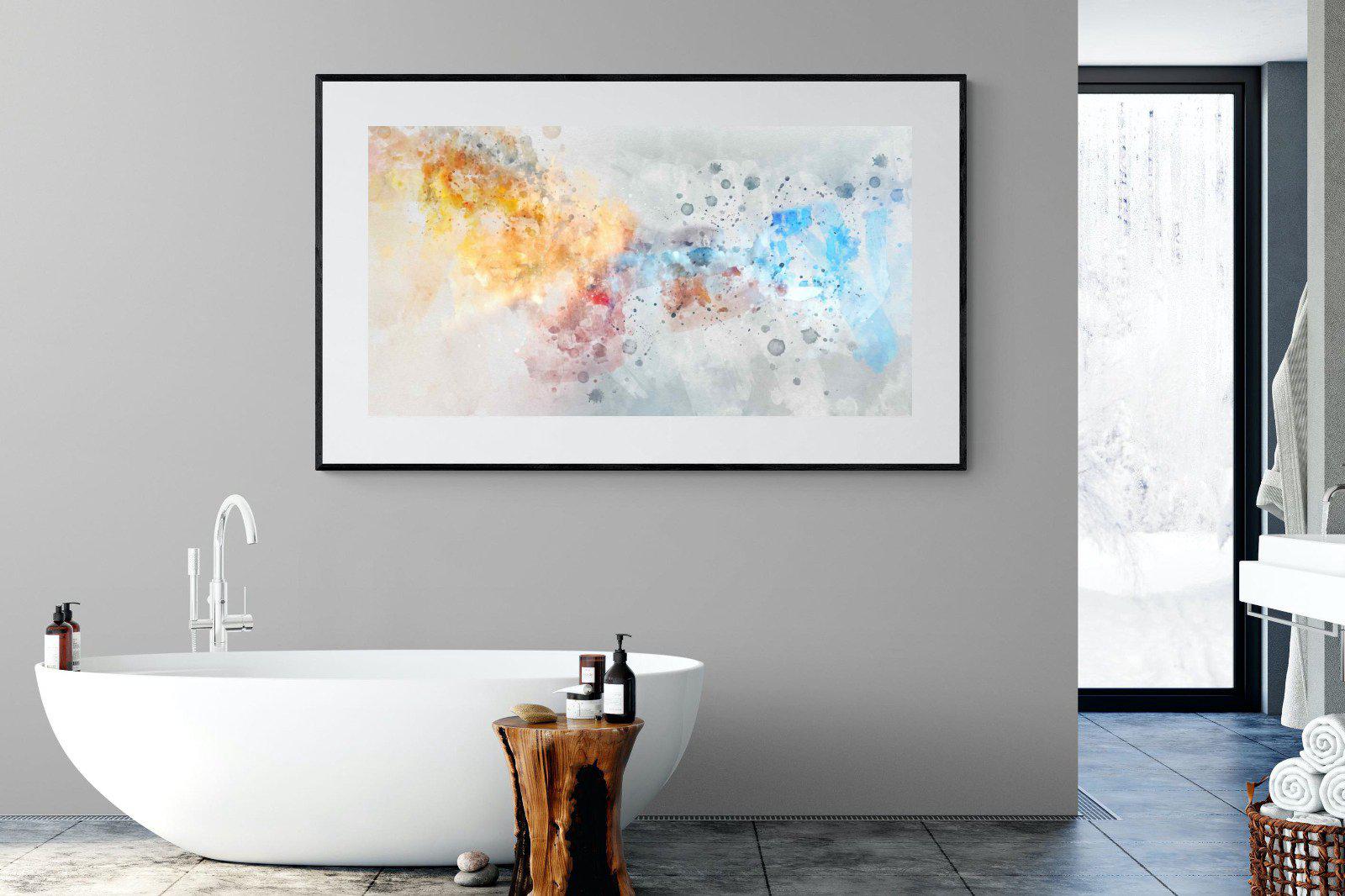 Splatter-Wall_Art-180 x 110cm-Framed Print-Black-Pixalot
