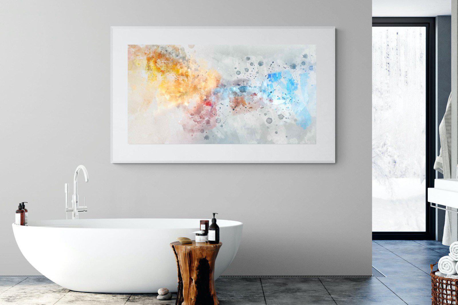Splatter-Wall_Art-180 x 110cm-Framed Print-White-Pixalot