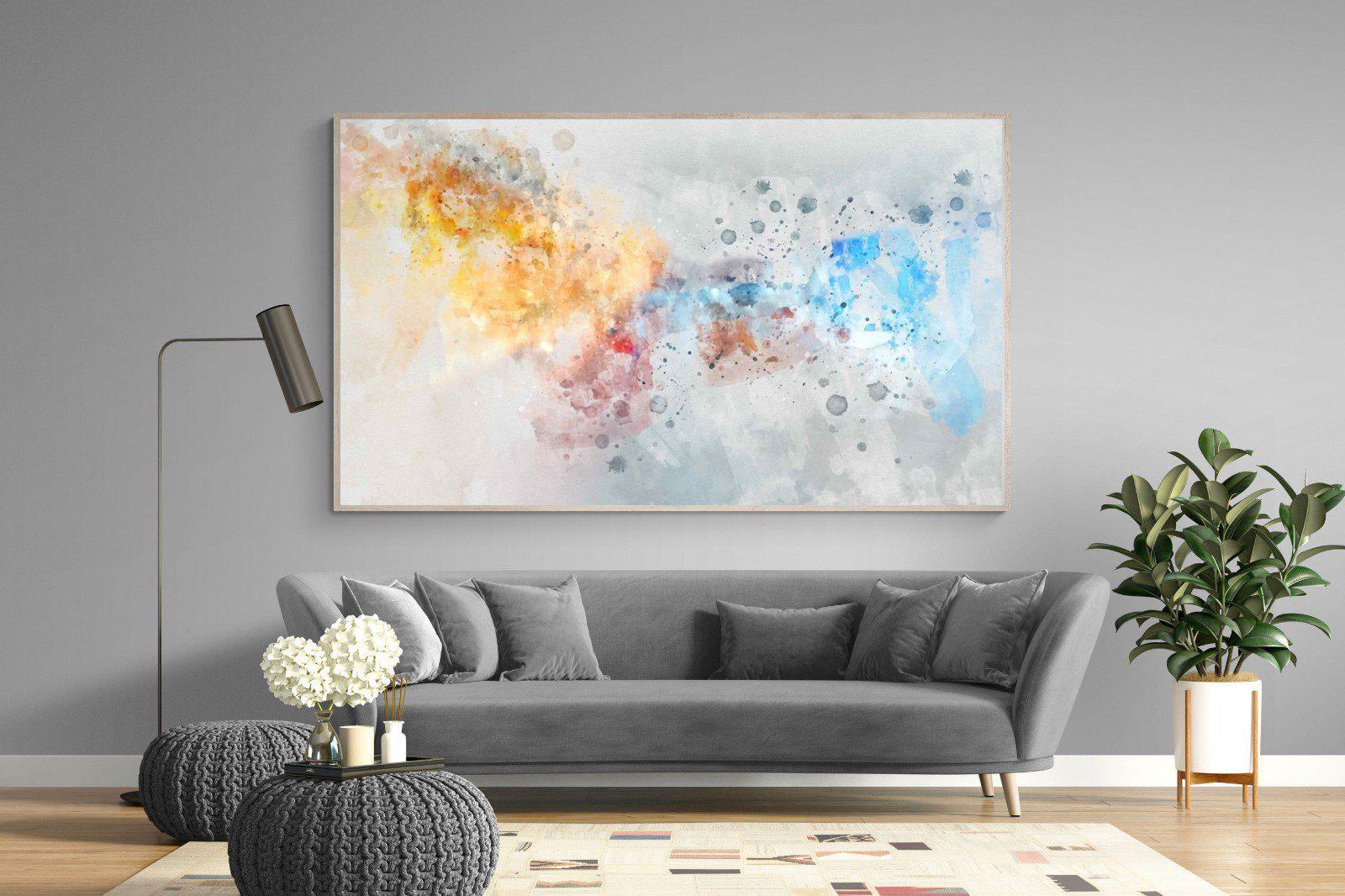 Splatter-Wall_Art-220 x 130cm-Mounted Canvas-Wood-Pixalot
