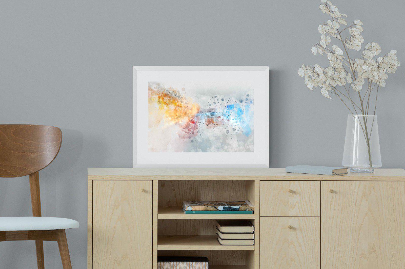 Splatter-Wall_Art-60 x 45cm-Framed Print-White-Pixalot