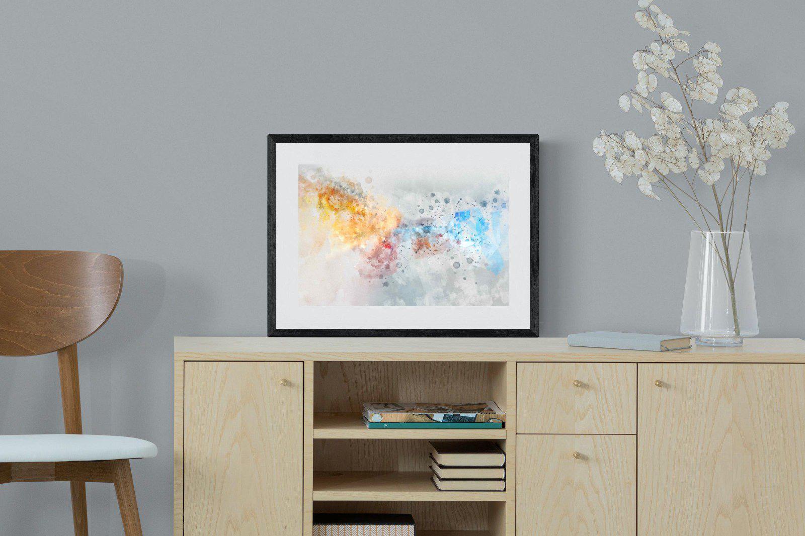 Splatter-Wall_Art-60 x 45cm-Framed Print-Black-Pixalot