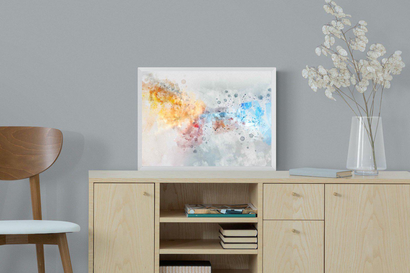 Splatter-Wall_Art-60 x 45cm-Mounted Canvas-White-Pixalot