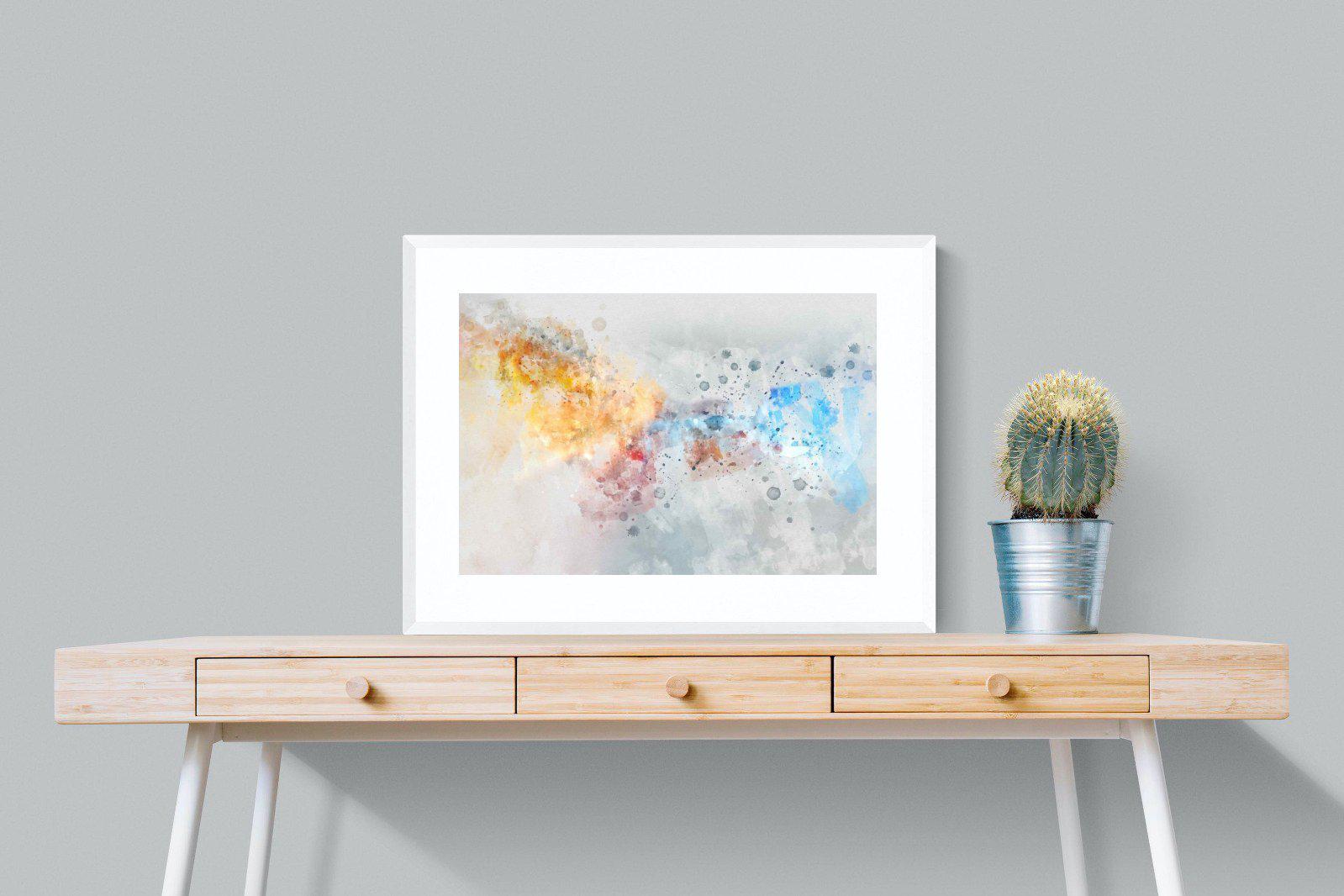 Splatter-Wall_Art-80 x 60cm-Framed Print-White-Pixalot