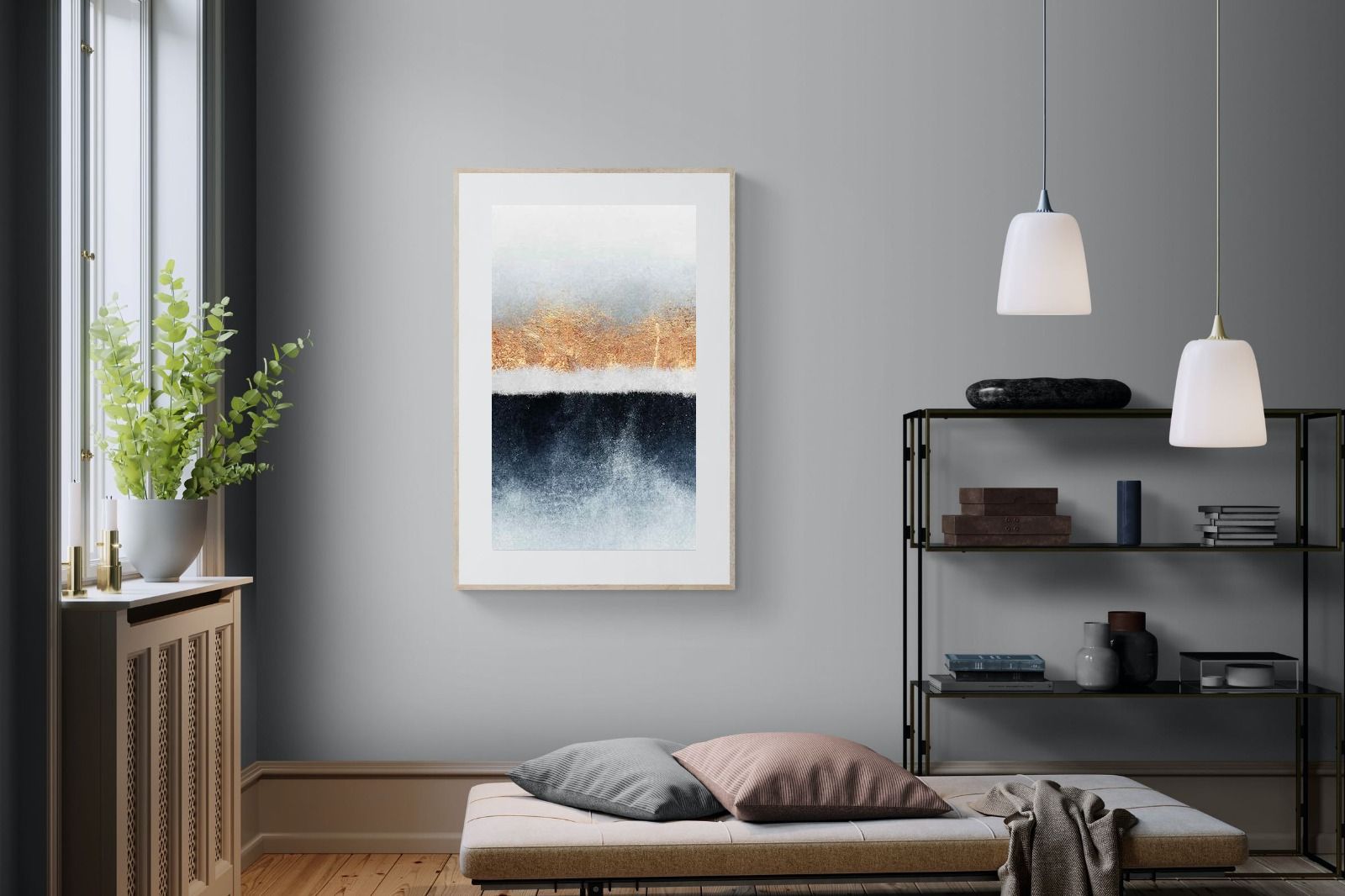 Split Horizon-Wall_Art-100 x 150cm-Framed Print-Wood-Pixalot