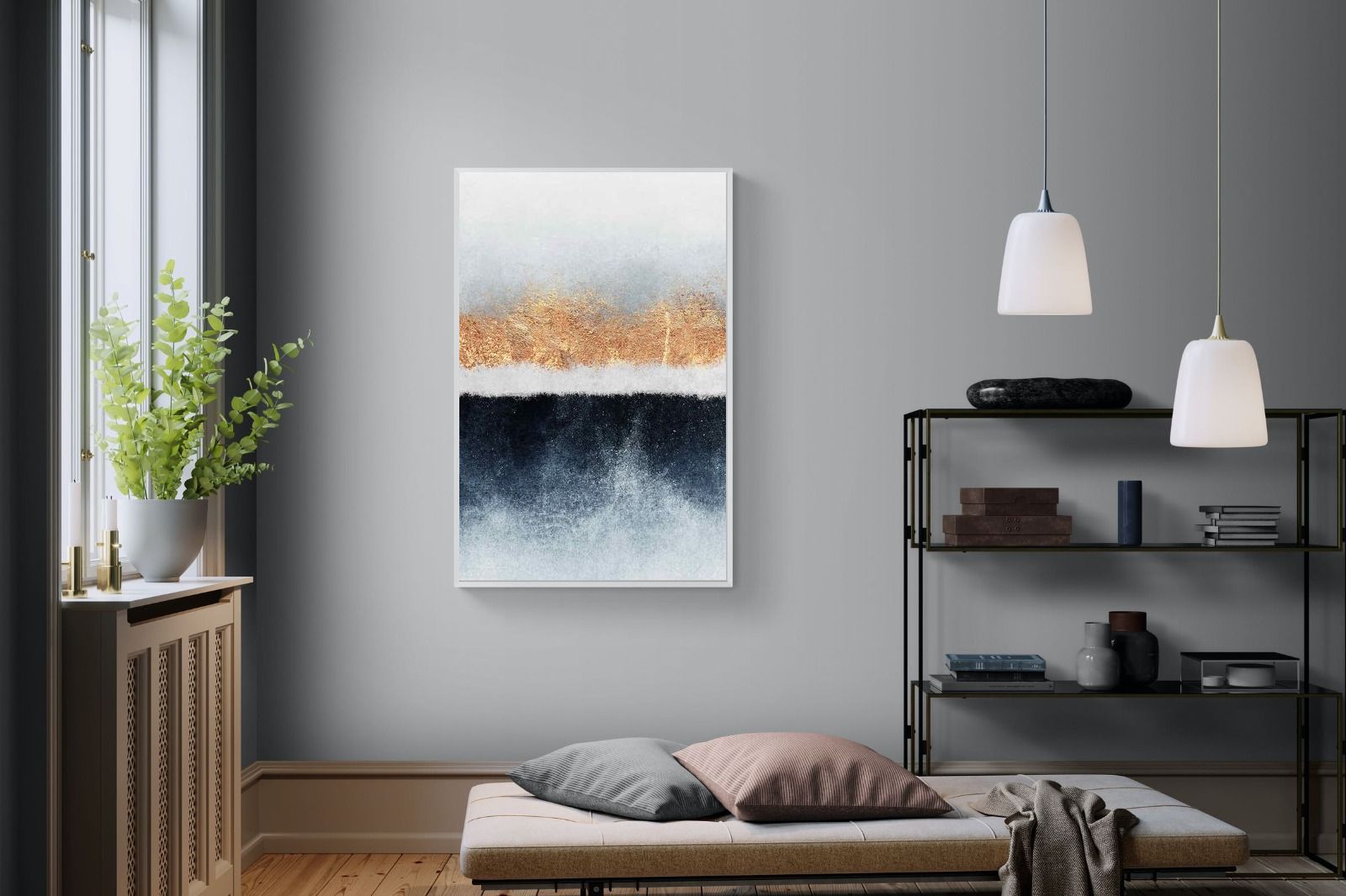 Split Horizon-Wall_Art-100 x 150cm-Mounted Canvas-White-Pixalot