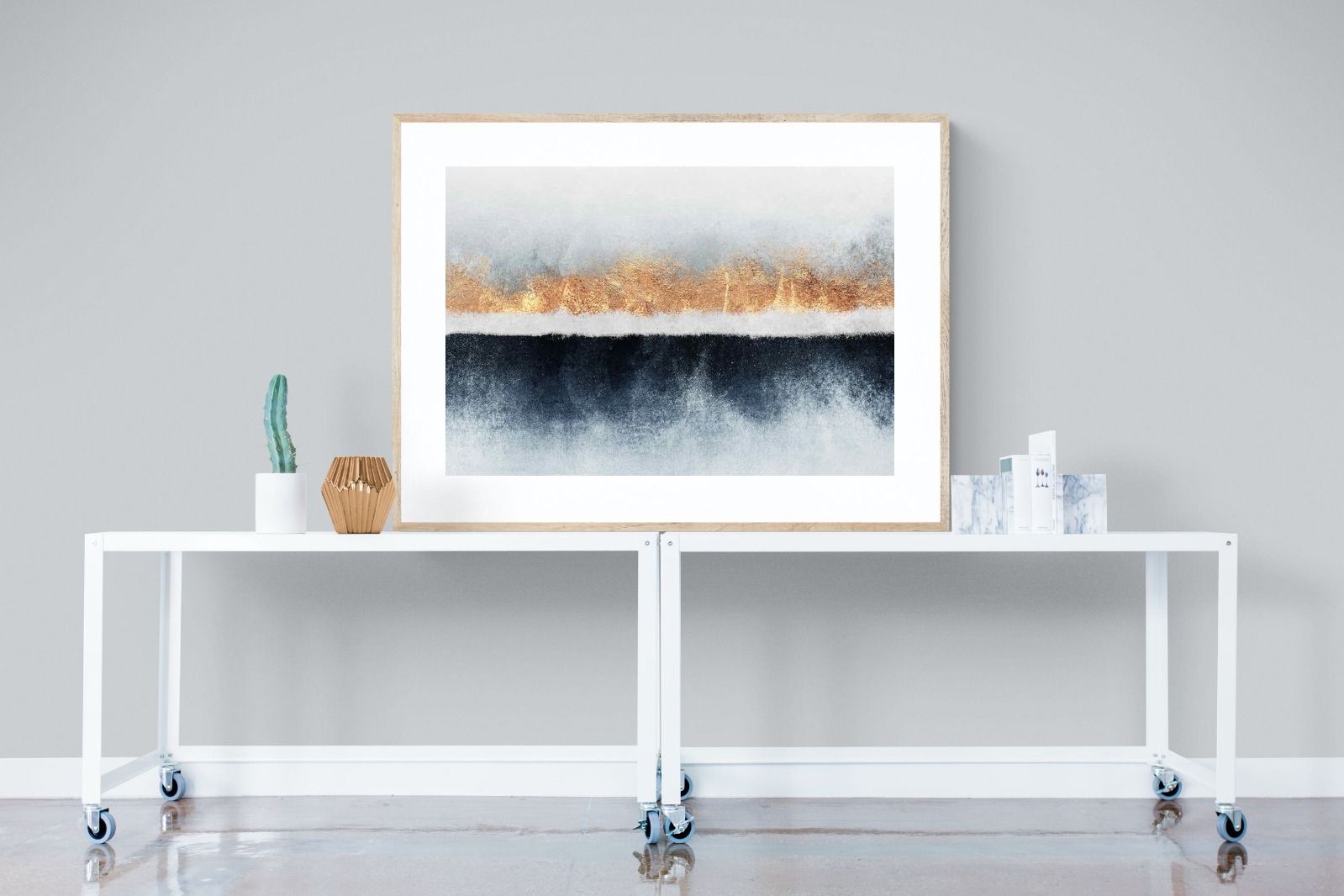 Split Horizon-Wall_Art-120 x 90cm-Framed Print-Wood-Pixalot
