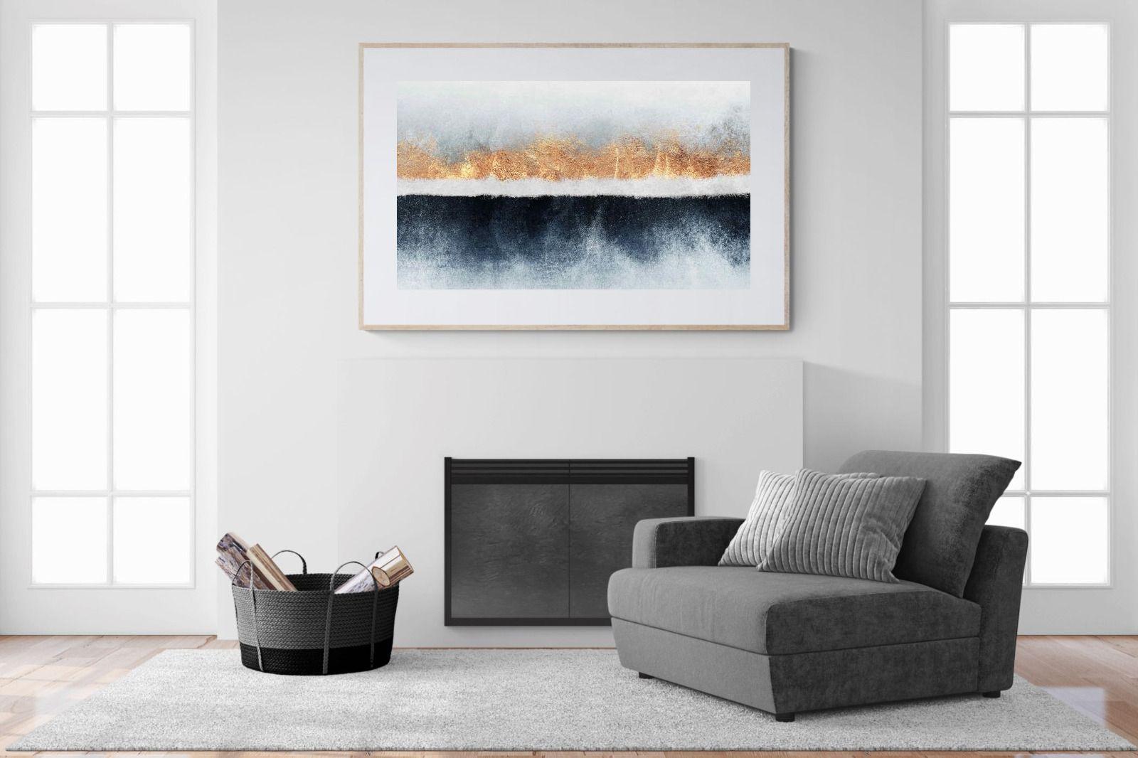 Split Horizon-Wall_Art-150 x 100cm-Framed Print-Wood-Pixalot