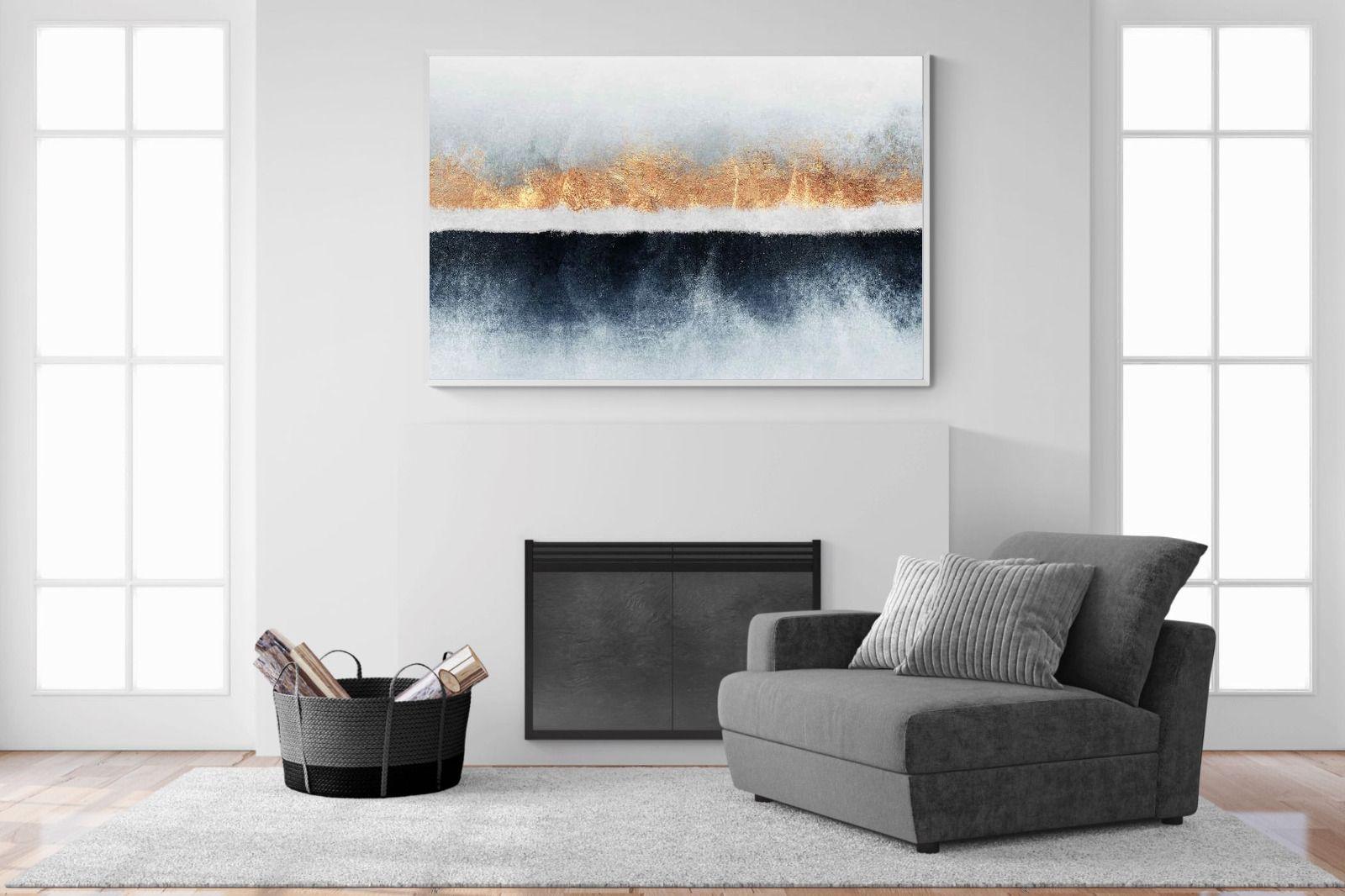 Split Horizon-Wall_Art-150 x 100cm-Mounted Canvas-White-Pixalot
