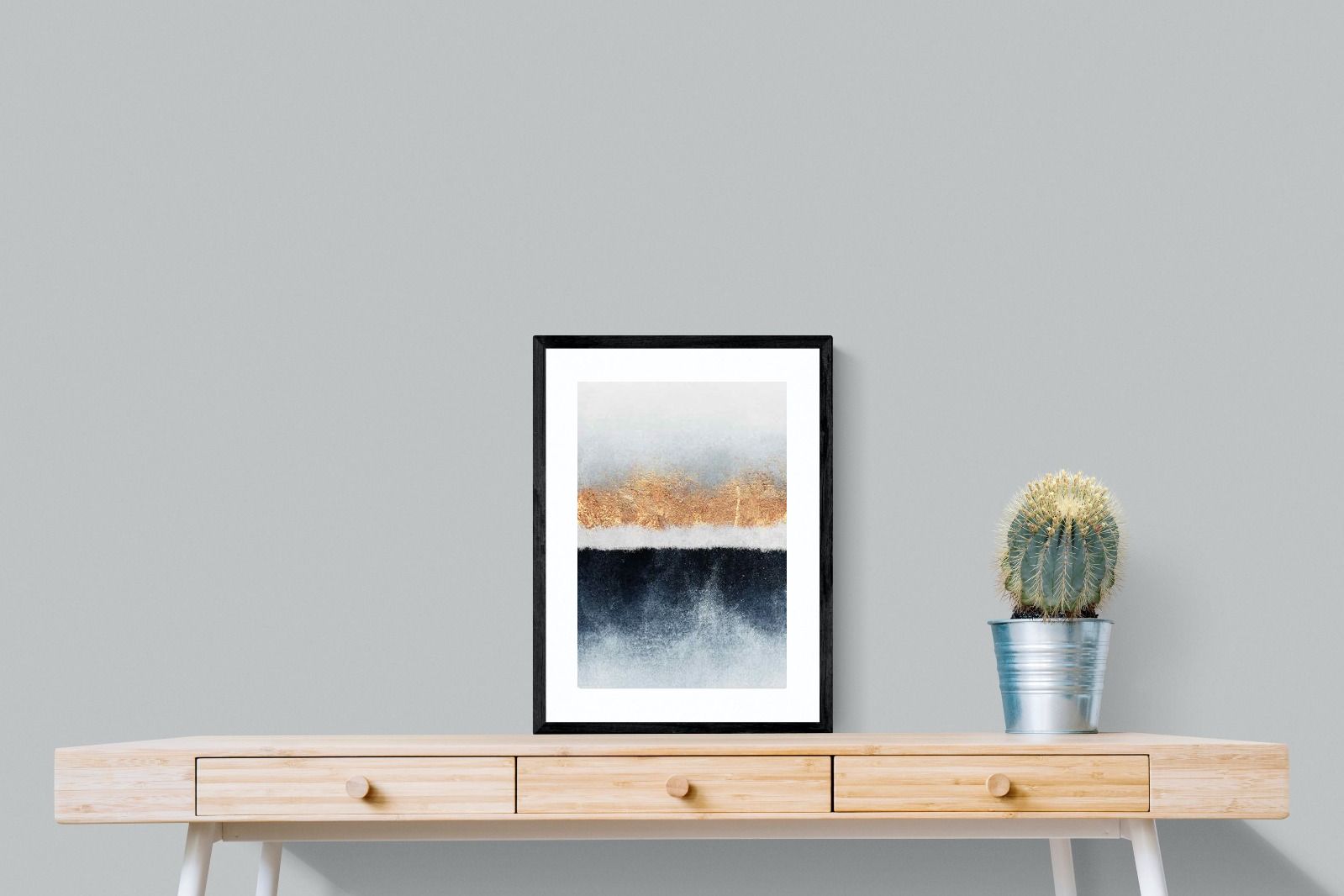 Split Horizon-Wall_Art-45 x 60cm-Framed Print-Black-Pixalot