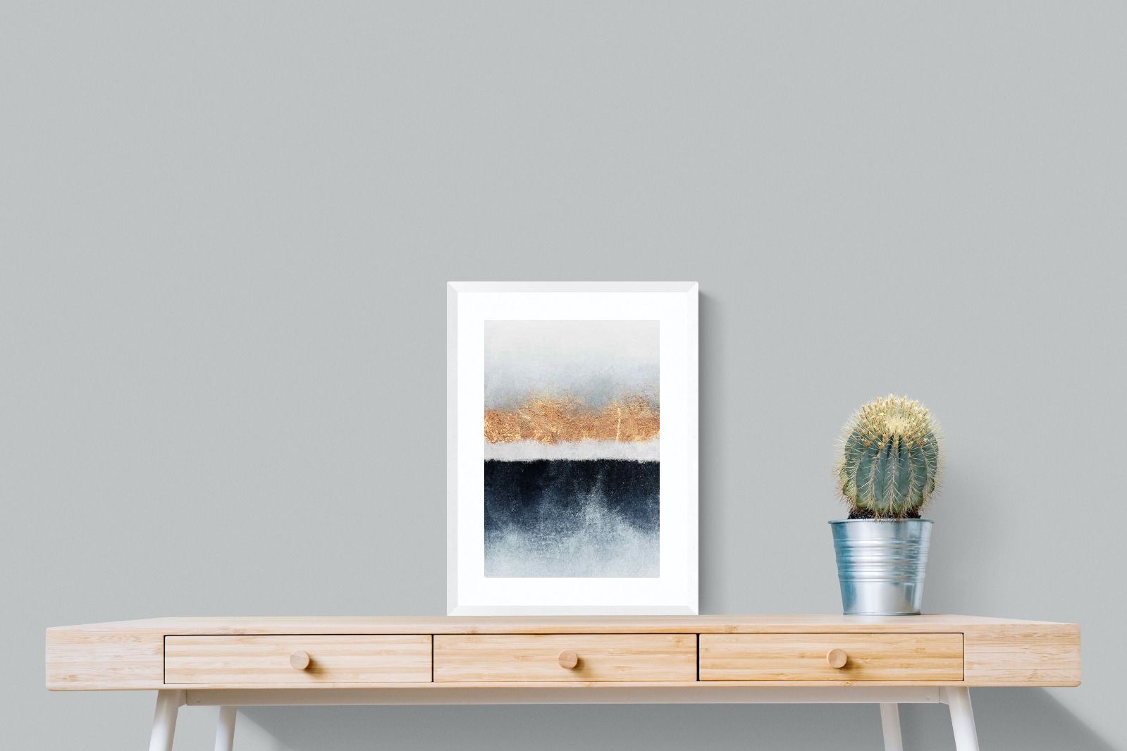 Split Horizon-Wall_Art-45 x 60cm-Framed Print-White-Pixalot