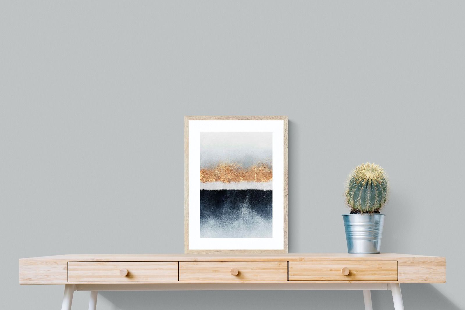 Split Horizon-Wall_Art-45 x 60cm-Framed Print-Wood-Pixalot