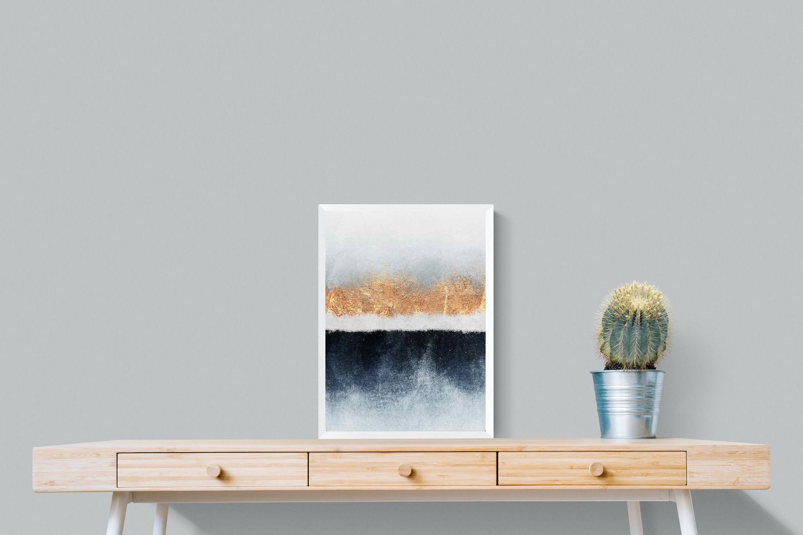 Split Horizon-Wall_Art-45 x 60cm-Mounted Canvas-White-Pixalot
