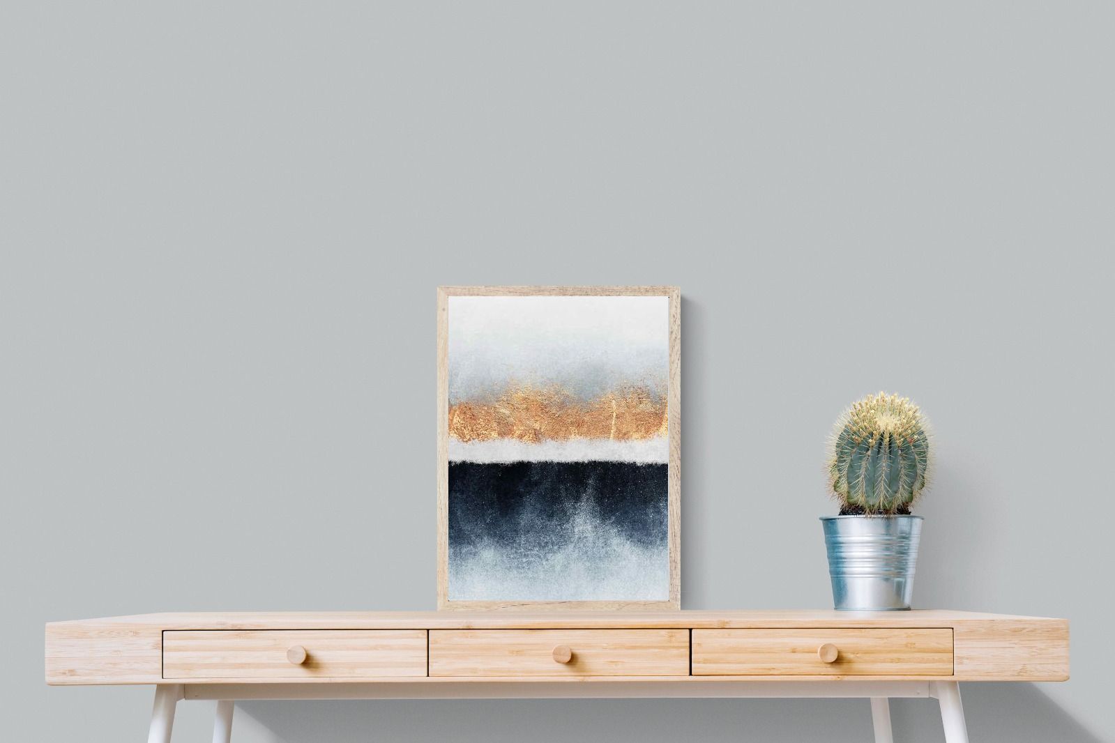 Split Horizon-Wall_Art-45 x 60cm-Mounted Canvas-Wood-Pixalot