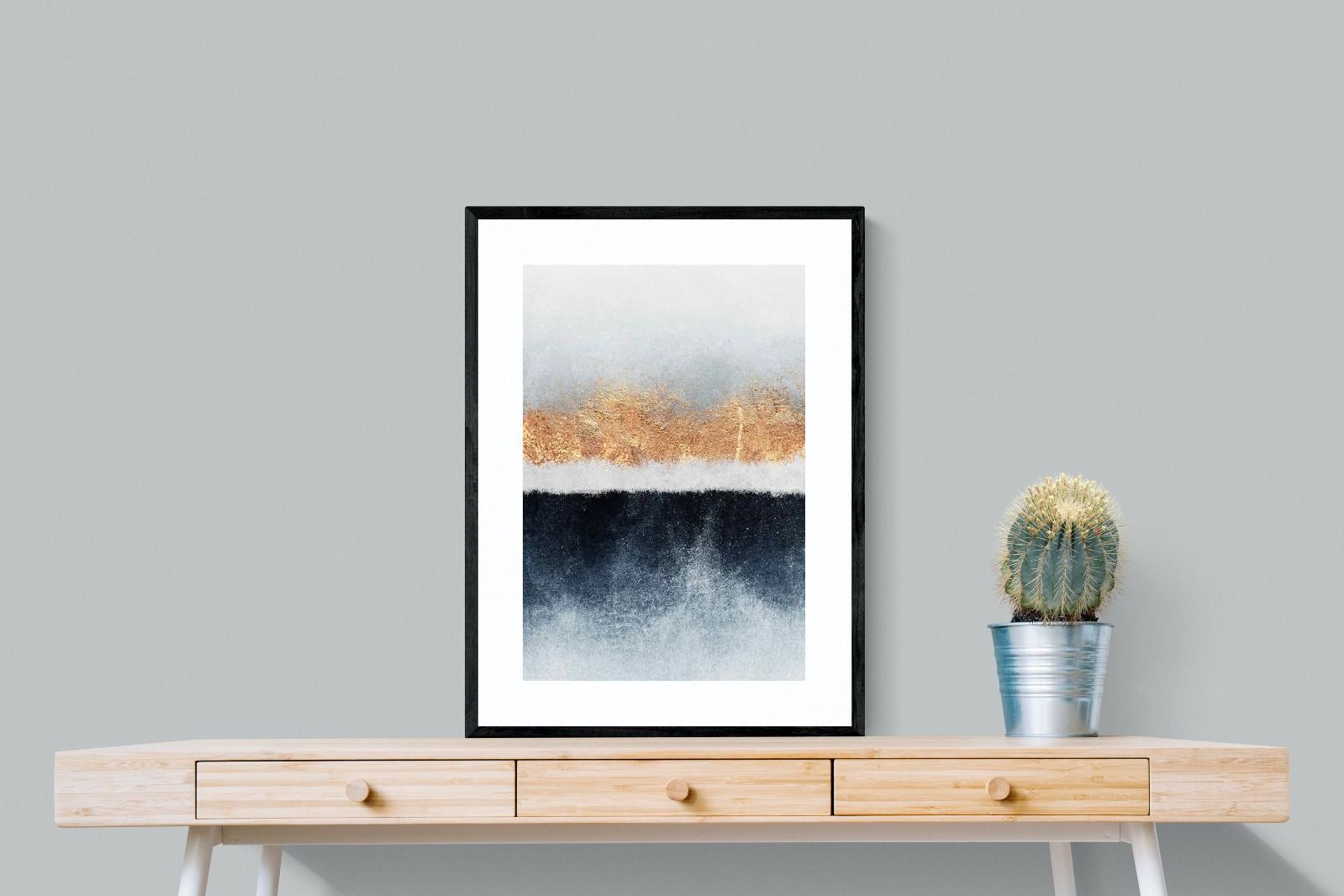Split Horizon-Wall_Art-60 x 80cm-Framed Print-Black-Pixalot