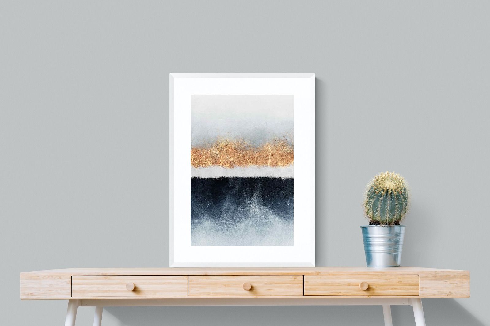 Split Horizon-Wall_Art-60 x 80cm-Framed Print-White-Pixalot