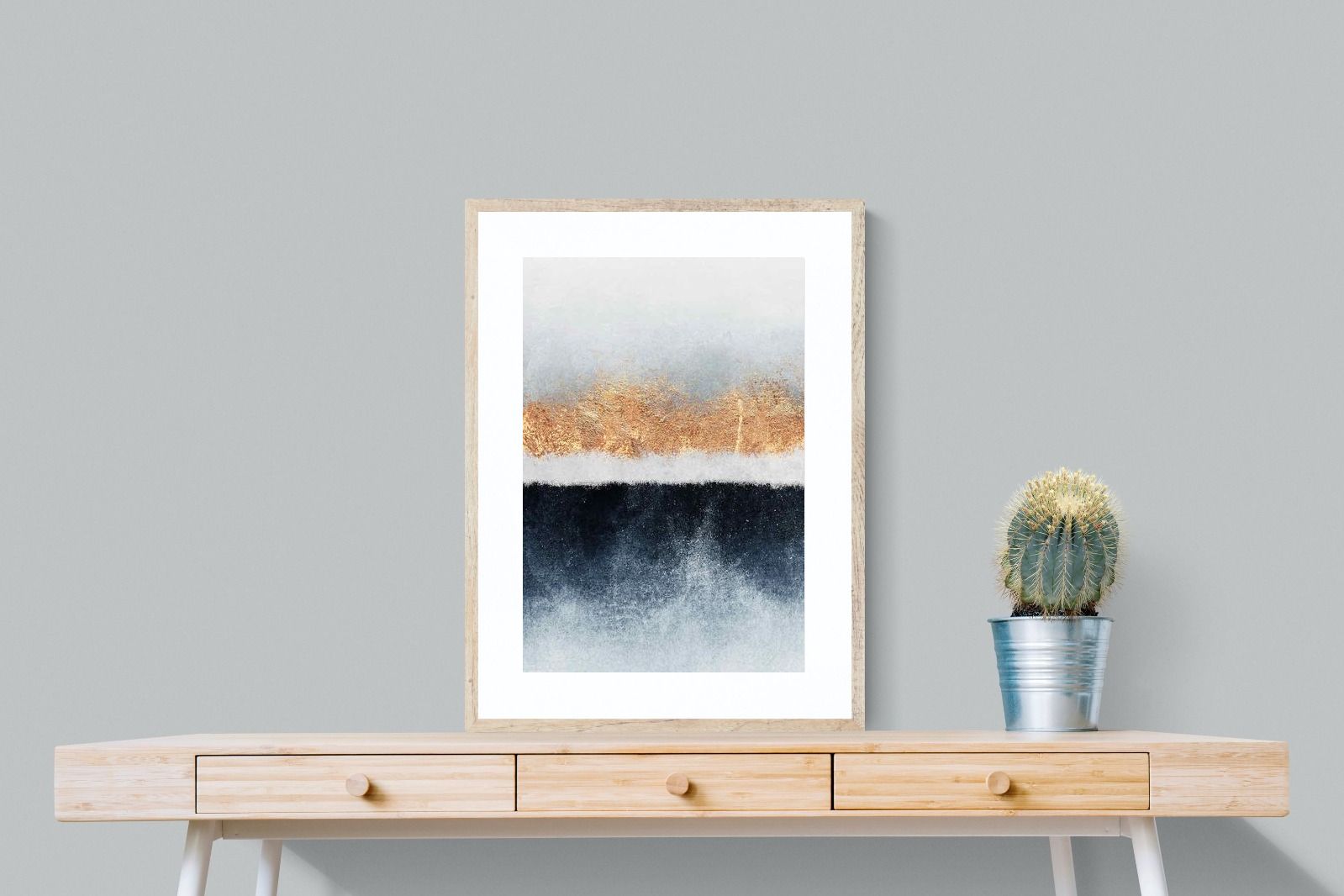 Split Horizon-Wall_Art-60 x 80cm-Framed Print-Wood-Pixalot