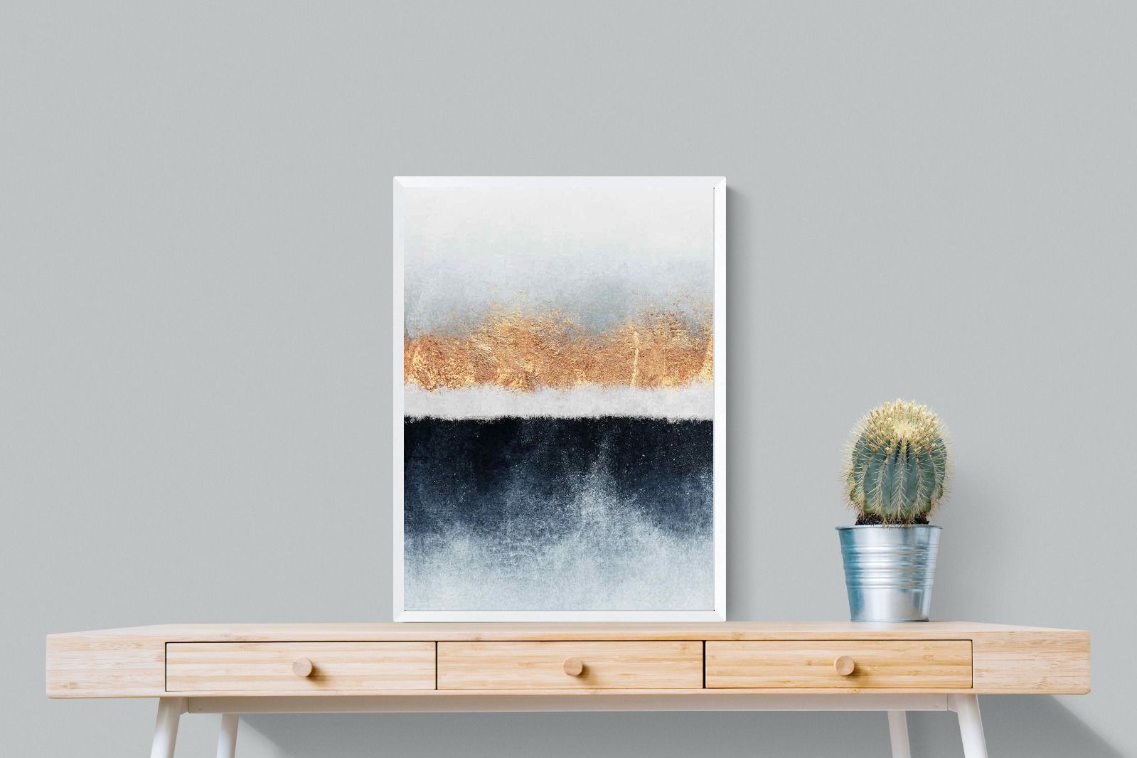 Split Horizon-Wall_Art-60 x 80cm-Mounted Canvas-White-Pixalot