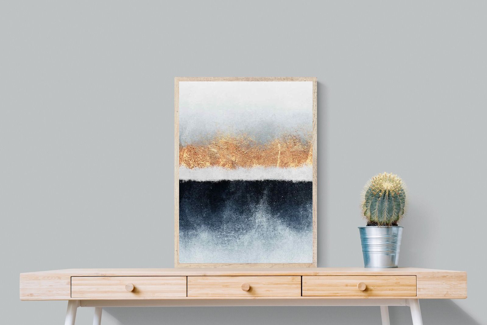 Split Horizon-Wall_Art-60 x 80cm-Mounted Canvas-Wood-Pixalot
