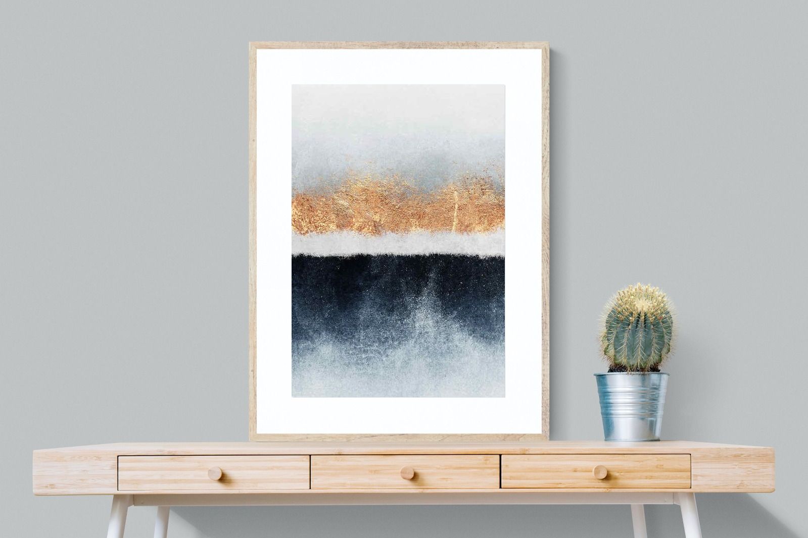 Split Horizon-Wall_Art-75 x 100cm-Framed Print-Wood-Pixalot