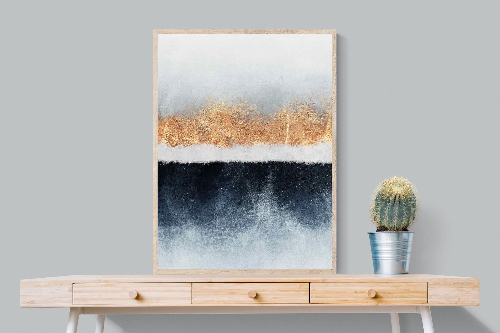 Split Horizon-Wall_Art-75 x 100cm-Mounted Canvas-Wood-Pixalot
