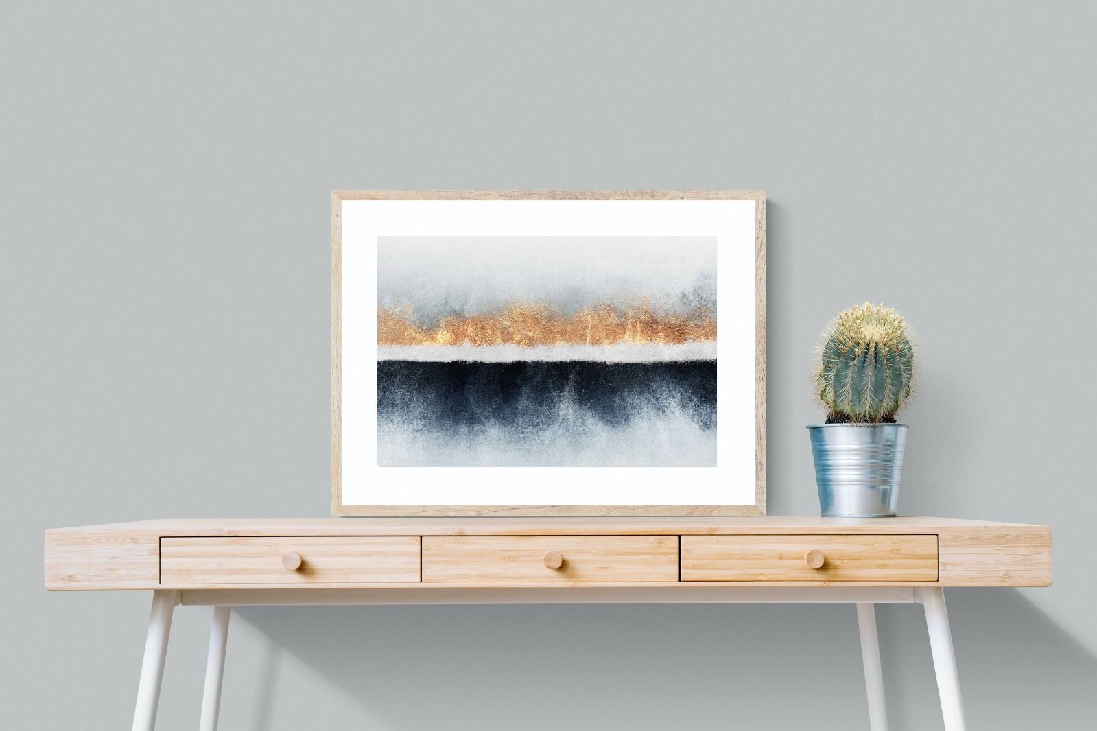 Split Horizon-Wall_Art-80 x 60cm-Framed Print-Wood-Pixalot