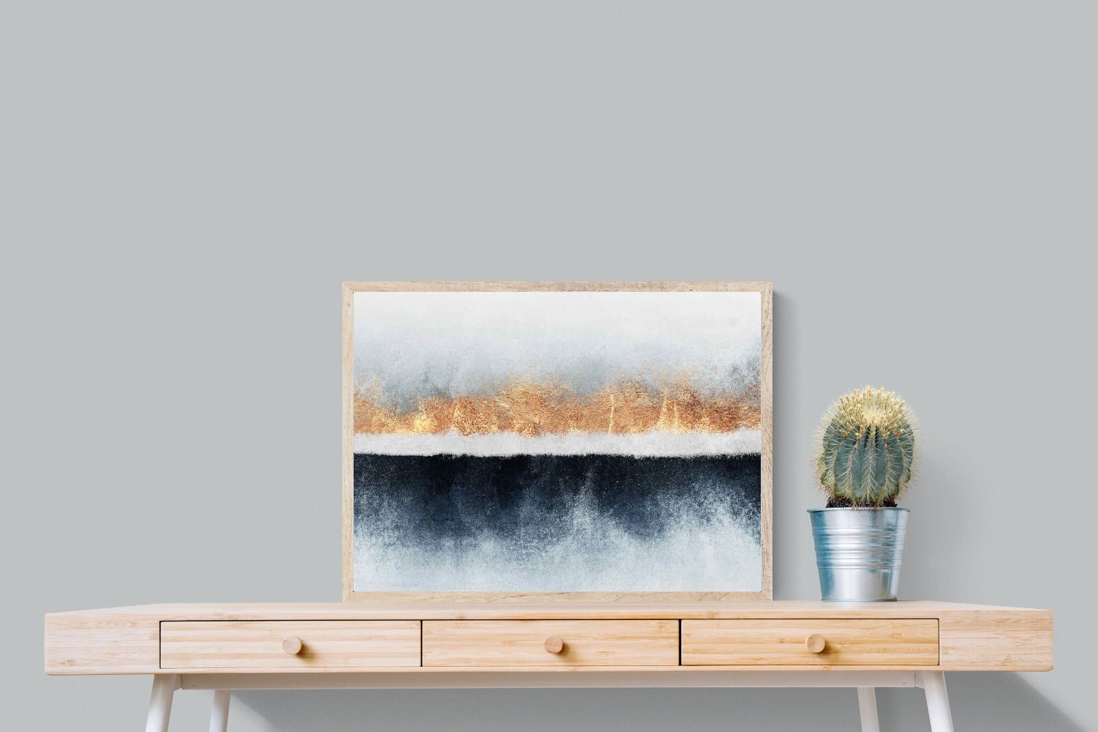 Split Horizon-Wall_Art-80 x 60cm-Mounted Canvas-Wood-Pixalot