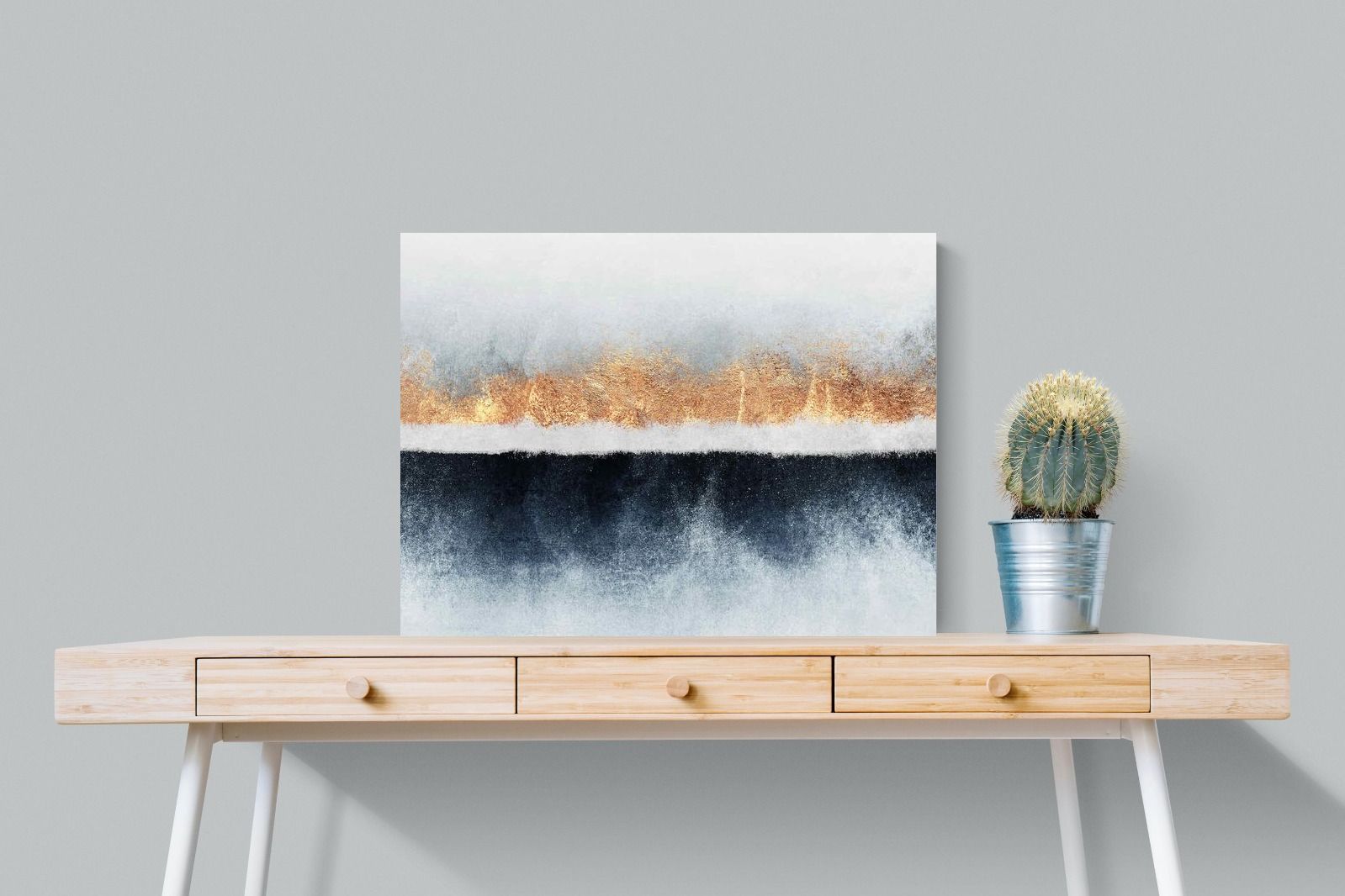 Split Horizon-Wall_Art-80 x 60cm-Mounted Canvas-No Frame-Pixalot