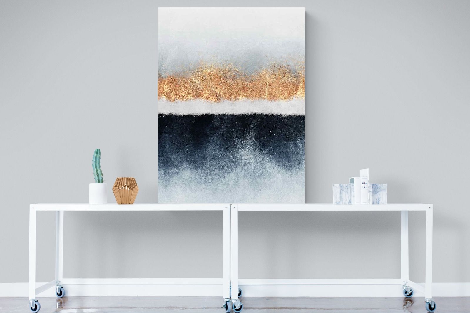 Split Horizon-Wall_Art-90 x 120cm-Mounted Canvas-No Frame-Pixalot