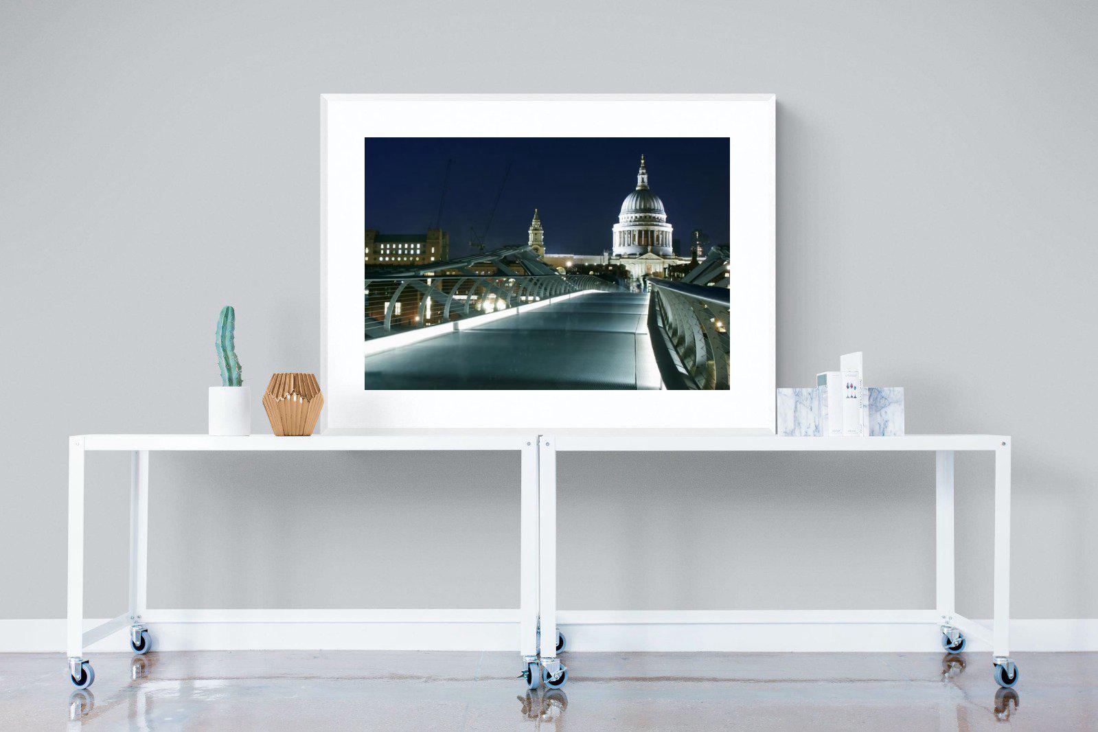 St Paul's-Wall_Art-120 x 90cm-Framed Print-White-Pixalot