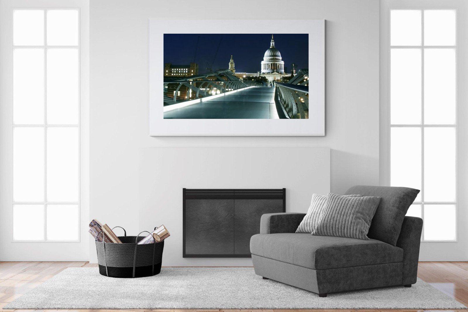 St Paul's-Wall_Art-150 x 100cm-Framed Print-White-Pixalot